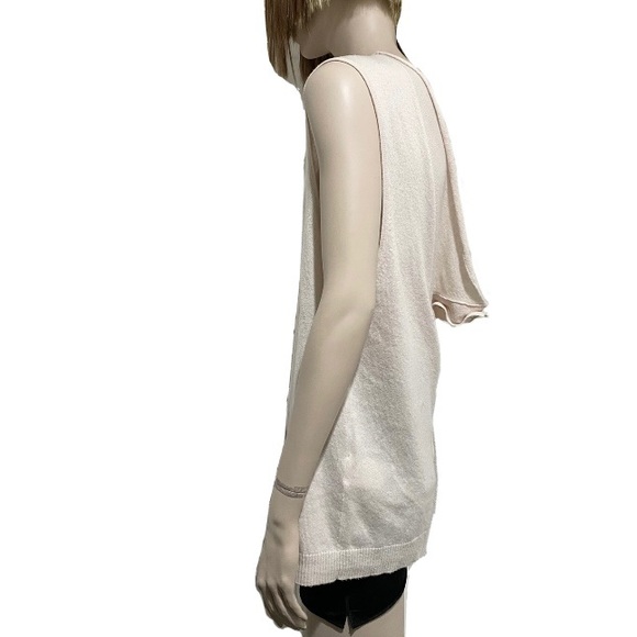 NWT Alexander McQueen Pale Pink Cashmere Cowl Neck Halter Back Sweater Size M - Picture 4 of 16